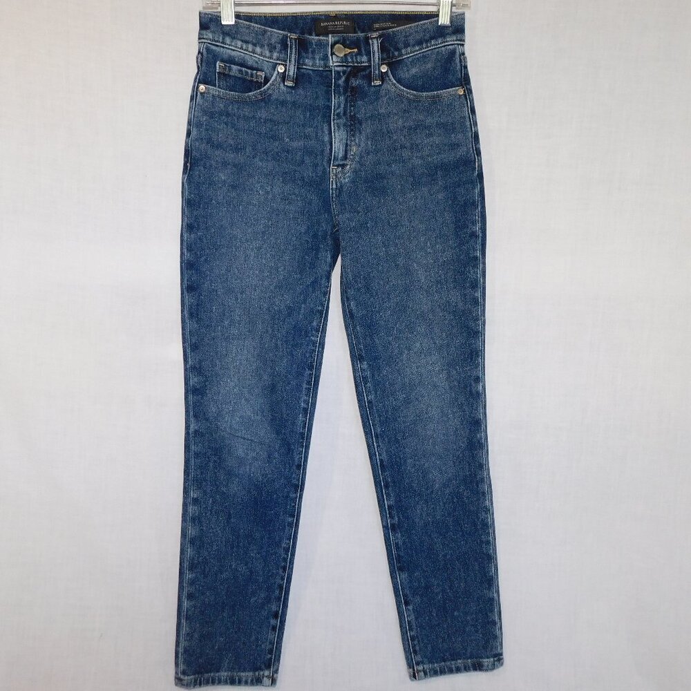 Banana Republic High Rise Slim Dark Wash Blue Jeans Womens 26